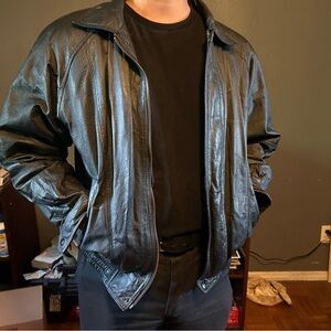 Men's Black Leather Jacket